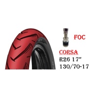 🏍2022 Year Corsa R26 17" 🆓 Tubeless Valve 130/70-17 Tayar Tyre Tubeless 💯Original