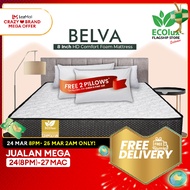 (FREE SHIPPING) ECOlux - Belva 8 Inch | HD Comfort Foam Mattress | Best Selling Mattress | Tilam