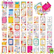 LIPUPON 50Pcs Uplifting Positive Affirmation Cards, Kraft Paper Vintage Inspirational Cards, Creativ