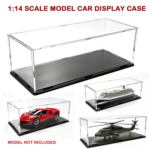 1:14 Acrylic Display Case, Tool-Free, Easy Disassembly, Showcase for Lego Race Car Models & Figures