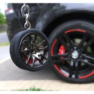 RIM Car Wheel Turbo Keychain Key ring with Brake Discs Car Tire Wheel Keychain Auto Car Key Chain