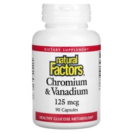Natural Factors U.S. Imported Chrome and Vanadium Help Blood Sugar Metabolism Balance Health Level 2