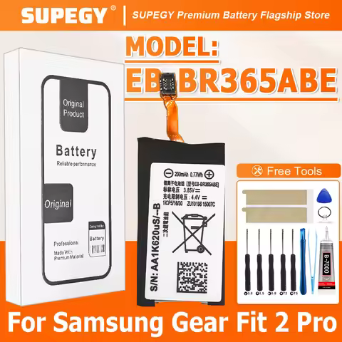 EB-BR365ABE For Samsung Watch Gear Fit 2 Pro SM-R365 R365 Batteries Bateria + Tools