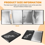 TECHCHIP- Sheet Music Folders Music Stand Accessories Music Binder 4 Pages Expand Spiral-Bound 40 Po