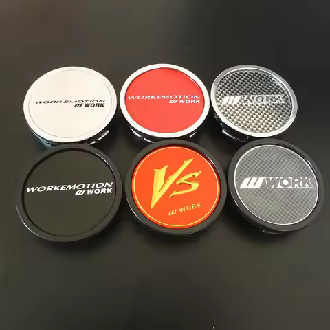 4pcs 58mm 52mm W Work Emotion VS Wheel Center Caps Hub Auto Rims Cover Logo Emblem Badge Car Styling