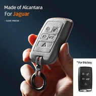 For Jaguar XE XF E Pace F Pace A9 A8 A9 X8 XJ XFL XJL Car Key Case Keychain Suede Cover Shell Protec