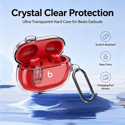 Transparent Cover for Beats Studio Buds Plus Funda for Beats Studio Buds Buds+ Clear Lock Coque Stud
