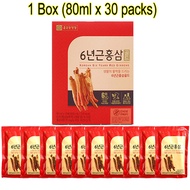 Korean 6 Years Red Ginseng Root Essence Drink 1 Box (80ml x 10 packs)