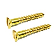 M4 M5 M6 Solid Wood Screw Brass Copper Countersunk Slotted Drive Head Self Tapping Screw DIY Working