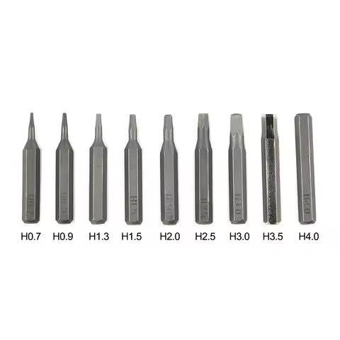 1 Pc 28mm Hex Screwdriver Bit Steel H0.7 H0.9 H1.5 H2 H3 H4 4mm Hex Shank For Precision Repair House
