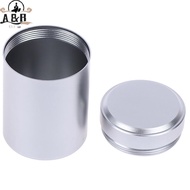 [A&B Dec] 1x Silver Airtight Proof Container Aluminum Herb Sh Metal Sealed Can Tea Jar {vn}