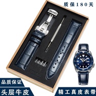 11/8✈(bolanxun)Seiko SEIKO Original Strap Genuine Leather Cowhide Blue SRPD63K1/SPB045J1 Men's Watch