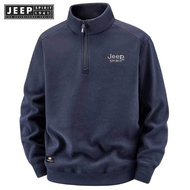 JEEP SPIRIT 1941 ESTD 2025 new fleece zipper pullover warm hoodie