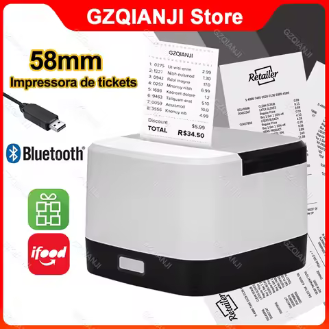Xprinter 58mm Desktop Receipt Bill Printer USB Bluetooth Kitchen Thermal Printer Windows Android Sup