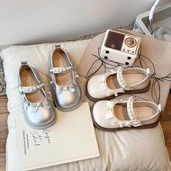Lolita Style Girls' Flat Shoes Sweet Bowknot Children Leather Shoes Elegant Kids Fashion Causal Shoe