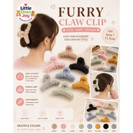 [SG INSTOCK] Furry Claw Clip Furry Claw Clip Hair Clip Cute Plush Hair Claw Aesthetic Hair Accessory