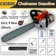 Gasoline Chainsaw 20 inches (Orange）Chain Saw 52cc Portable Chainsaw Original Steel Mini Power Saw