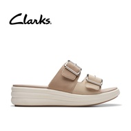 Clarks Womens Drift Buckle Wedges - Sand Combi