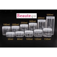 50ml 100ml 120ml 200m 250ml~1000ml Clear PET Container Jar Balang Kueh Raya Plastik With clear cap.