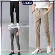 READY STOCK Men Long Suit Pant Cropped Pants Business Trousers Formal Regular Fit Casual Seluar Panj