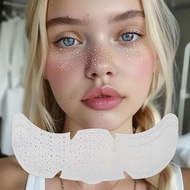 AUGUSTINA 6 Sheets Glitter Freckles Stickers, Creative Heart Star Pattern Fake Freckles Stickers, Wa