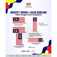 Bendera Malaysia Hand Flag/ Car Flag / Spring Flag Bunch Flag Malaysia