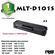 2x Compatible Toner Samsung - MLT-D101S MLT D101 D101S 101S 101 - ML-2160 / SCX-3400 / 3405fw / SP-7