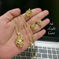 14k Pure Light Gold Pannther Jewelry set