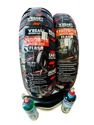 BEAST TIRE FLASH 130/70/13/110/70/13 TUBELESS NMAX155 V1/V2/V2.1 WITH SEALANT AND TIRE VALVE