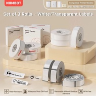 NIIMBOT D11/D110/D101 White/Transparent Thermal Label Name Sticker Waterproof Self-adhesive Label