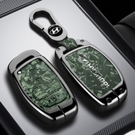 Mental Car key case cover fob shell bag for Hyundai Creta 2022-2023/Stargazer 2023 I10 Ix35 Ix45 I10