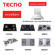 (HOOD + HOB) Tecno 60cm Chimney Cooker Hood KA2038 with Free Hob Bundle Package