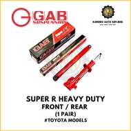(1@Pair) GAB Gas SUPER R Sport Heavy Duty Front Rear Absorber Toyota Vios Hilux Avanza Camry Estima Alphard Vellfire