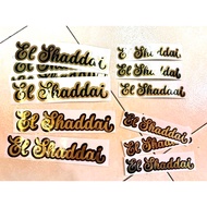 El Shaddai Gold sticker No Fade cut Out