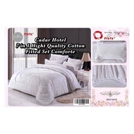 CADAR HOTEL PROYU 7 IN 1 HIGH QUALITY FITTED BEDSHEET WITH COMFORTER( READY QUEEN/KING) 100% Cotton 1000TC