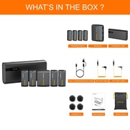 7RYMS IRay DW40น้ำหนักเบาเป็นพิเศษสี่ช่องไมโครโฟนไร้สายขนาดเล็กแฮนด์ฟรีไมโครโฟนคอนเดนเซอร์พร้อมกล่อง