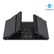 Portable Mini Folding Wireless Bluetooth 5.1 Keyboard with 3 Channels Connection for Windows Android