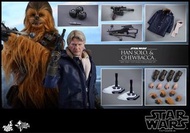 全新 hottoys Star Wars mms376 Han Solo chewbacca set 星戰