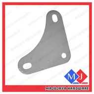 Slotted Angle Corner Plate Rack Slotted Angle Bar Bracket Siku Besi Rak Lubang Mild Steel Silver