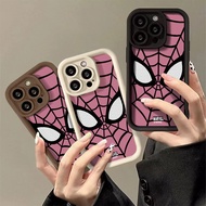 Pink Spider Man Phone Case Compatible for IPhone 15 14 13 12 11 Pro Max 7 8 Plus SE 2020 XS X XR Full Coverage Lens Silicone Soft Shell Anti Drop