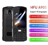 ☎️55663318、手機大按鍵，三卡雙待，MFU A905，3.5英寸，IP68，4000毫安時，長支架、實物圖片(最後一部/賤賣)