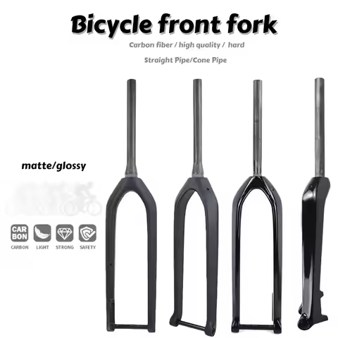 Lightweight Full Carbon Fiber Mountain Bike Fork 29 Inch Conical Straight Tube Barrel Axle Bicycle P