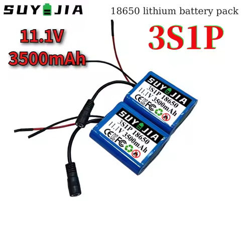 11.1V 3S1P Battery 12V/11.1V 18650 Li-ion Battery Pack 3500mAh Backup Power Supply CCTV Camera Fasci