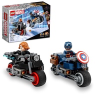 LEGO Marvel Black Widow & Captain America Motorcycles 76260 Buildable Marvel Toy for Kids Ages 6-8, 