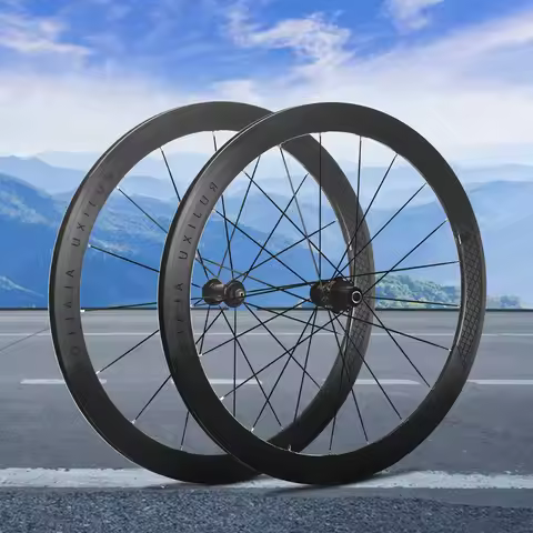 700C bike wheelset Fish scale Black logo RUJIXU straight pull break 6claw V/C ring brake disc brake 