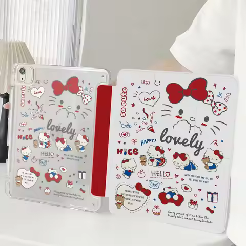 Cute Hello Kitty Case For Xiaomi Mi Pad 7 Pro 11.2" MiPad5 6 Pro 11" Acrylic Shockproof Tablet Stand