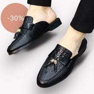 High-quality easy-to-wear men's loafers, branded men's loafers in crocodile-printed leather with lux