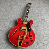 Gibson ES335 Red Hollow Body Bigsby B700 Tremolo Bridge Professional Guitar