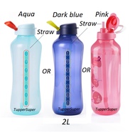 * Bottle 2L OR Straw 1pc*Tupperware AquaVibe 2L with handle & straw - New Giant Eco bottle