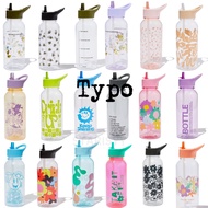 TYPO Drink it up Bottle Water drinking Bottle 1L BPA free, Straw botol 1Litre / Typo Sipper Cup / Ty